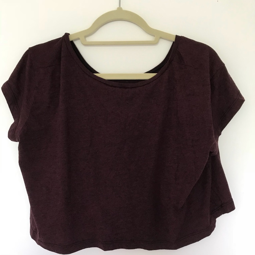 American Apparel Burgundy crop top - Picture 3 of 4